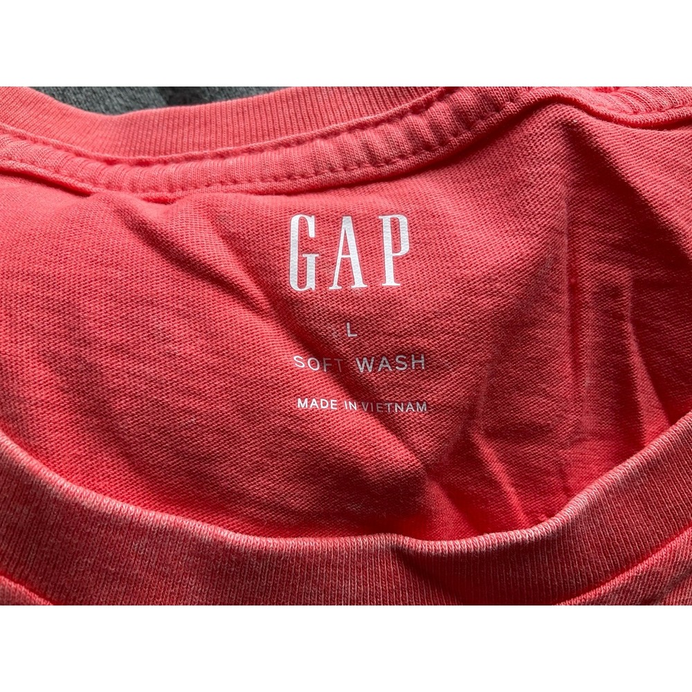 NWT Gap Long Sleeve Soft Wash Orange‎ Tee - Men's L - Picture 2 of 6